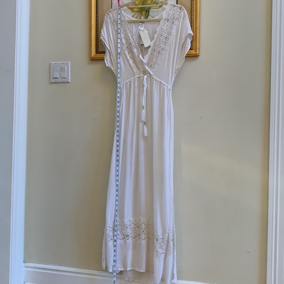LSpace by monica wise white long beach dress size xsmall - Picture 7 of 11